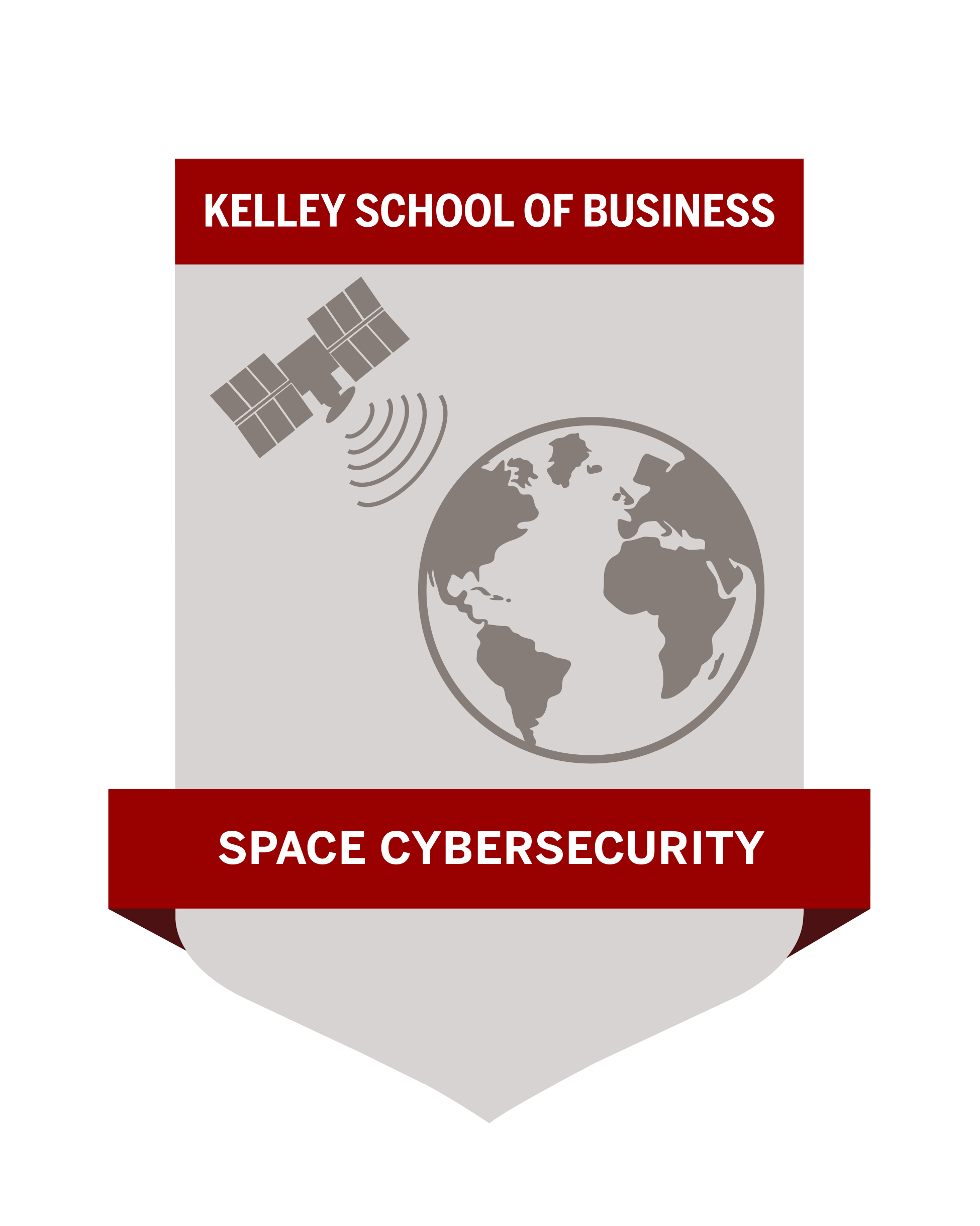 Badge for Global Cybersecurity Foundations shows a dark gray computer and lock icon on a light gray shield background. 