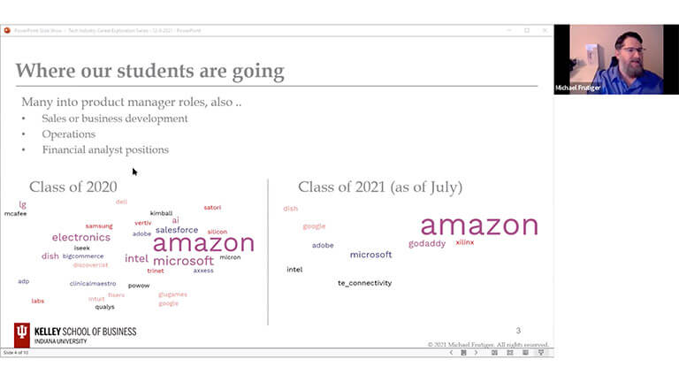 A slide during a webinar presentation